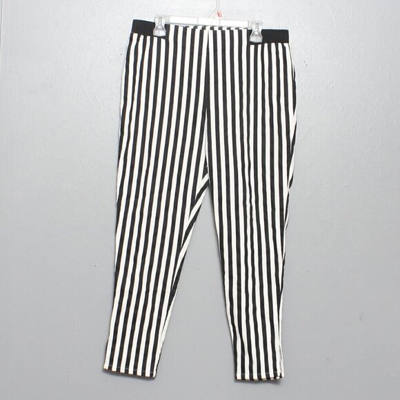 Junk Food Clothing Pants - By Junk food black white striped pull on pants